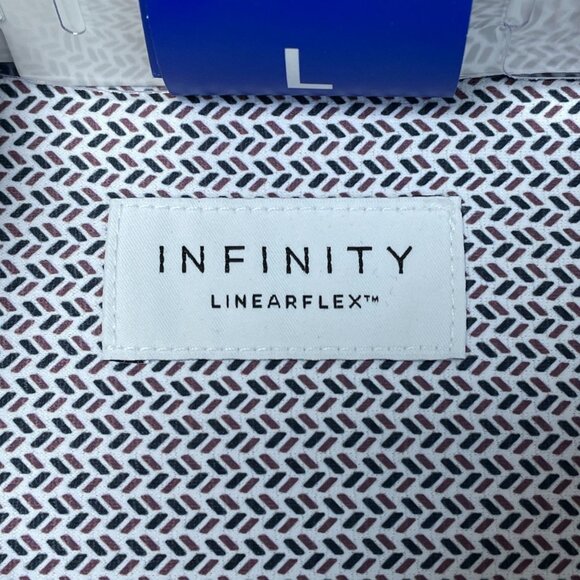 Infinity Linearflex Men's L Textured 4-Way Stretch Button-Up Shirt Pattern L1306 - Picture 3 of 7
